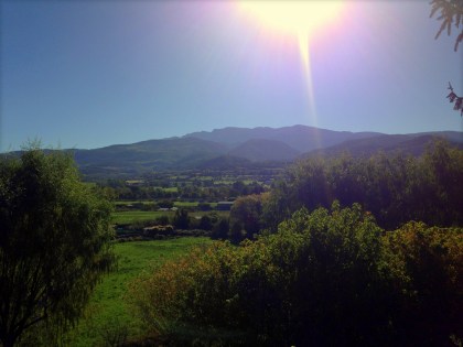 Fig 5 View from the Archivo Diocesano de Urgell to the natural parc del Cadí